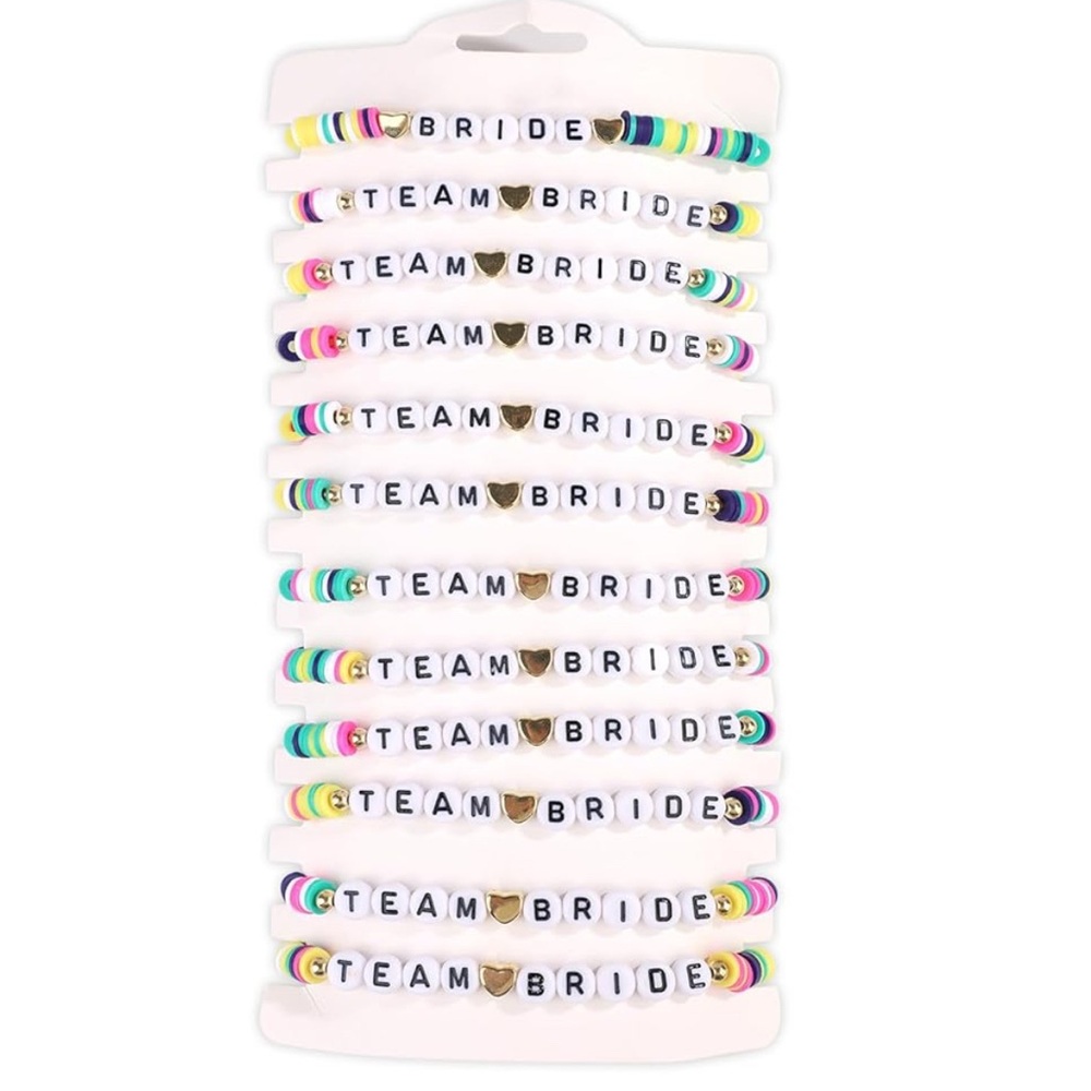 Team Bride Beaded Bracelets! 1 Bride bracelet & 10 Team Bride bracelets